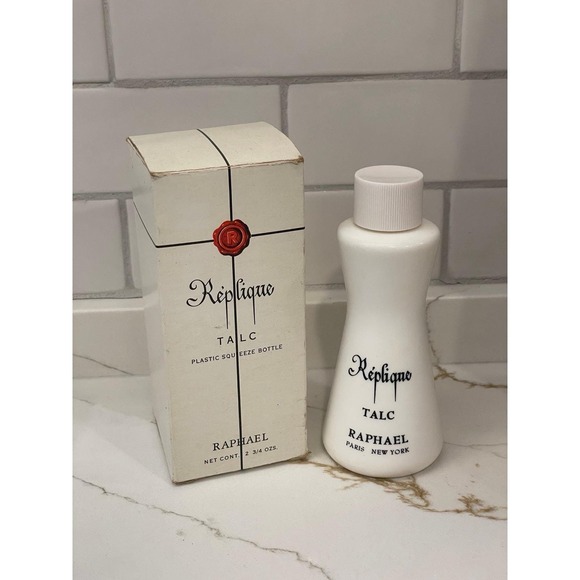 Vintage Replique by Raphael Perfumed Talc Powder 2.75 oz New Box Scented Squeeze